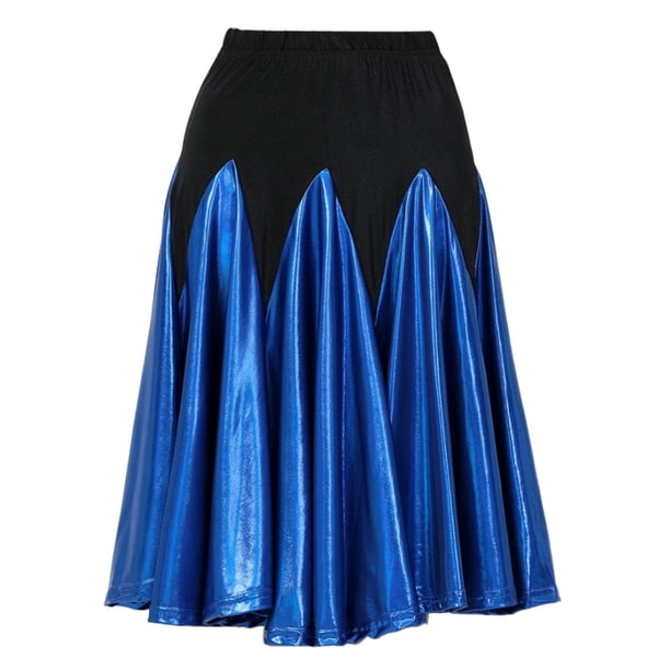 Faldas de baile de salón Ropa de baile Vestido de mujer Disfraz de baile Fiesta Azul