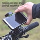 thumbnail image 2 of Soporte para teléfono móvil Yuarrent de bicicleta antirrobo para manillar de bicicleta de montaña de plástico giratorio de 360 Negro, 2 of 6