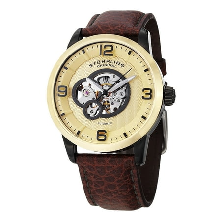 Stuhrling Original Men's Automatic Legacy Leather Strap Watch
