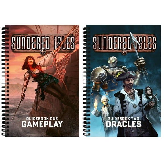 Modiphius Entertainment: Ironsworn: Starforged - Sundered Isles - Guidebooks Bundle - 2 Expansion Wirebound RPG Books, Rules & Tables, Nautical Themed