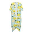 thumbnail image 4 of Xoenoiee Lemon Butterfly Leaves Pattern Womens Beach Cover Up Kimono Short Sleeve Swimsuit Coverup Open Front Cardigan Summer Swimwear for Beach Travel Water Activitiesty, 4 of 6