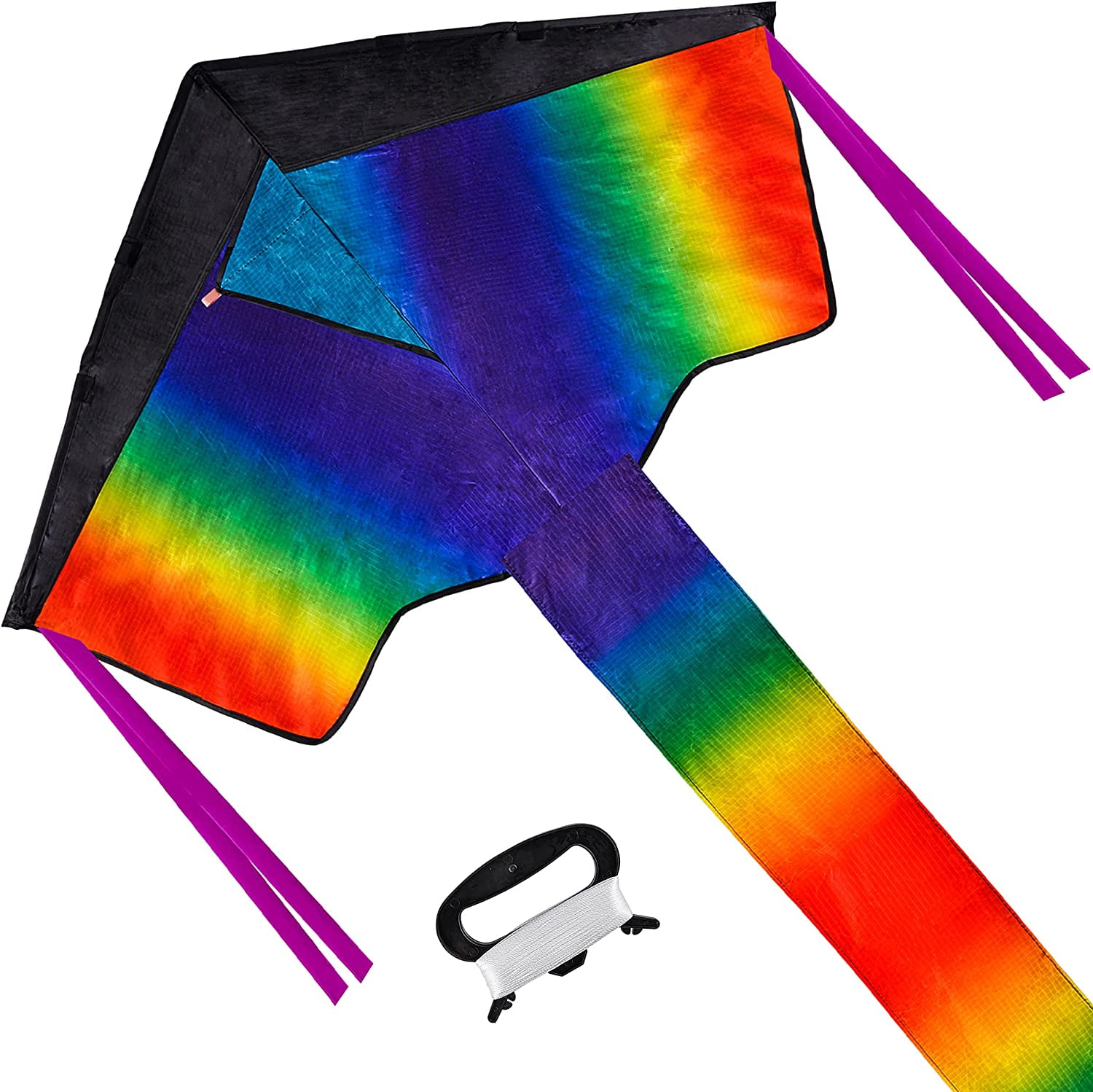 IMPRESA Kites Rainbow Delta Kite HUGE Easy to Assemble Launch Kid Play Relax for sale online 