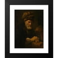 thumbnail image 2 of Karel van der Pluym 15x18 Black Modern Framed Museum Art Print Titled - An Old Man in a Fur Cap (1650-60), 2 of 5
