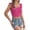 hgg194-Hot Pink, variant on Ruffle Trim Tank Tops for Women Textured Knit Slim Fitted Cami Crop Tops Sleeveless Summer Going Out Sweater Tops