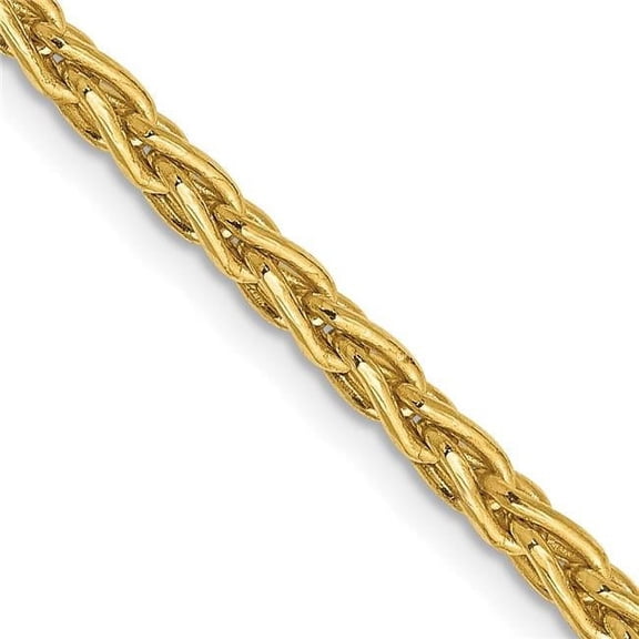 Primal Gold 14 Karat Yellow Gold 3mm Parisian Wheat Chain Necklace
