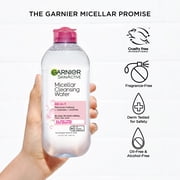 Garnier SkinActive Micellar Cleansing Water All in 1 Makeup Remover, Face Cleanser, 13.5 fl oz