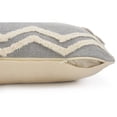 thumbnail image 4 of Laddha Home Designs Loomed Tufted Chevron Cotton Lumbar Pillow Cover - 36" - Gray and Cream, 4 of 9