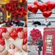 thumbnail image 5 of 18 Inch Red 10 globos de papel de aluminio rojo en forma de corazón, globos de Mylar de 18 pulgadas con forma de corazón para baby shower, bodas, decoraciones de San Valentín, glo, 5 of 5