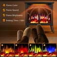 thumbnail image 6 of Auseo Electric Fireplace Heater 25’’ with 3D Realistic Flame Effect, Freestanding Fireplace with Remote Control, Timer, Different Flame Color,2 Heating Modes 500W/1500W, Room, Black, 6 of 6