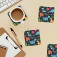 thumbnail image 6 of Multi-Shape Mdf Cork Coaster 4 Pieces Of Anti-Slip, Anti-Wear And Anti-Fouling 3.9in Easy To Clean And Stable Structure Cute Dinosaurs And Green-Banded Leaves Square, 6 of 7