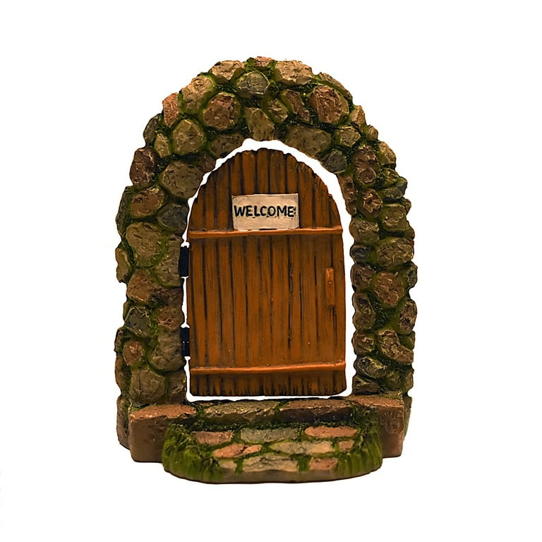 Mini Stone Doorway Fairy Garden Welcome Door Miniature Dollhouse Decor Accessory Mini Stone Doorway Fairy Garden Welcome Door Miniature Dollhouse Decor Accessory