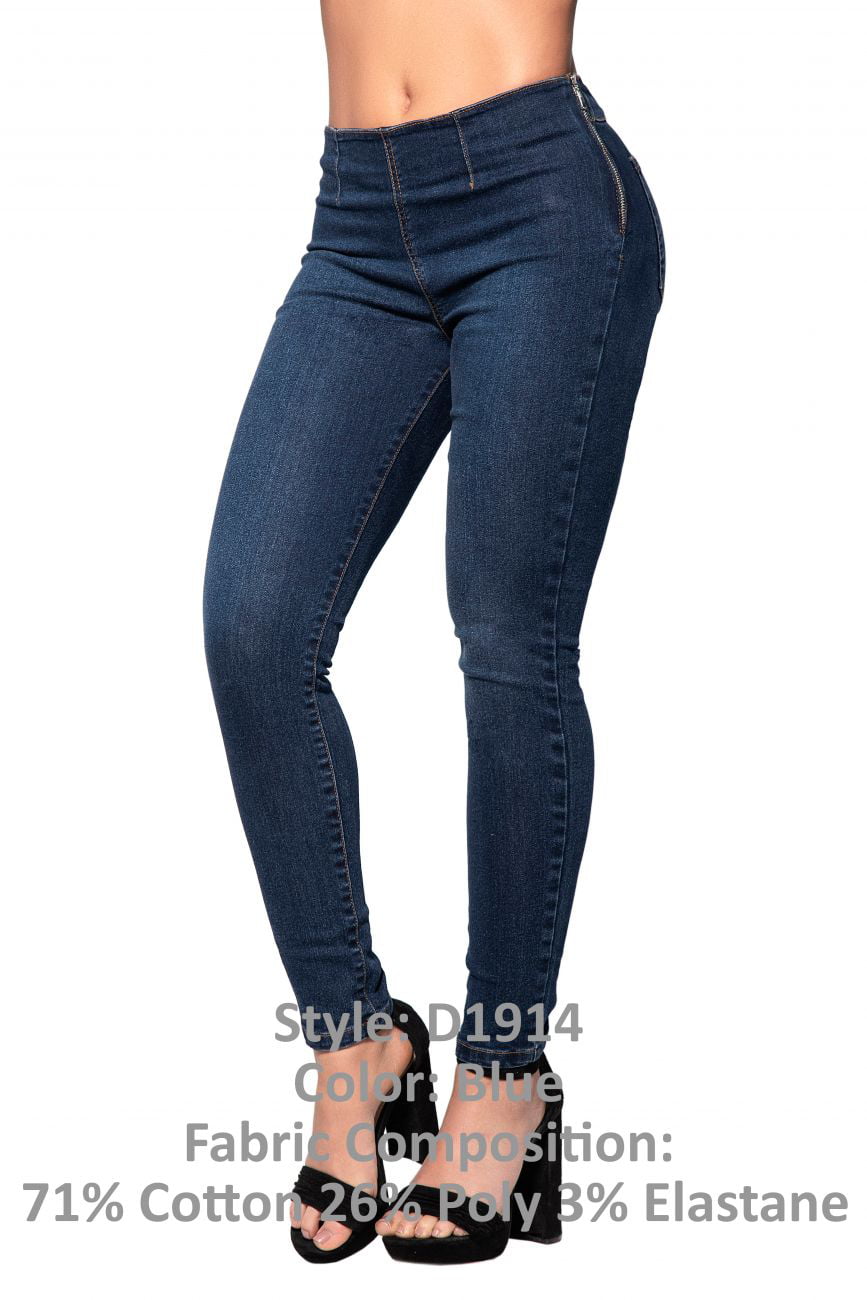 Amazon.com: Maiyifu-GJ High Waist Jeans for Women Slim Fit Stretch Skinny  Pull on Jeans Butt Lifting Side Zipper Tapered Denim Pants (Blue,Small) :  Sports & Outdoors