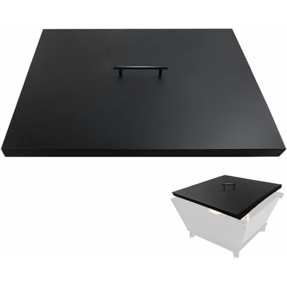 Fire Pit Burner Lid 28" x 28" Square Drop-in Burner Pan Firepit Cover Multiple Sizes and Shapes Available Alloy Steel$$Garden & Patio
