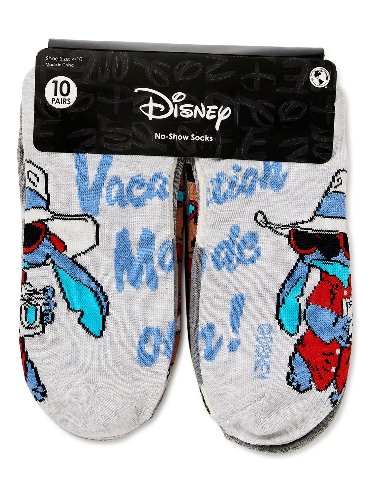 Lilo Stitch Women's No Show Socks, 10-Pack