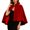 Red, variant on Women's Velvet Cape Shawl, Elegant Stand Collar Cloak With Chinese Knot, Formal Evening Wedding Cover Up & Wrap Wine Free Size
