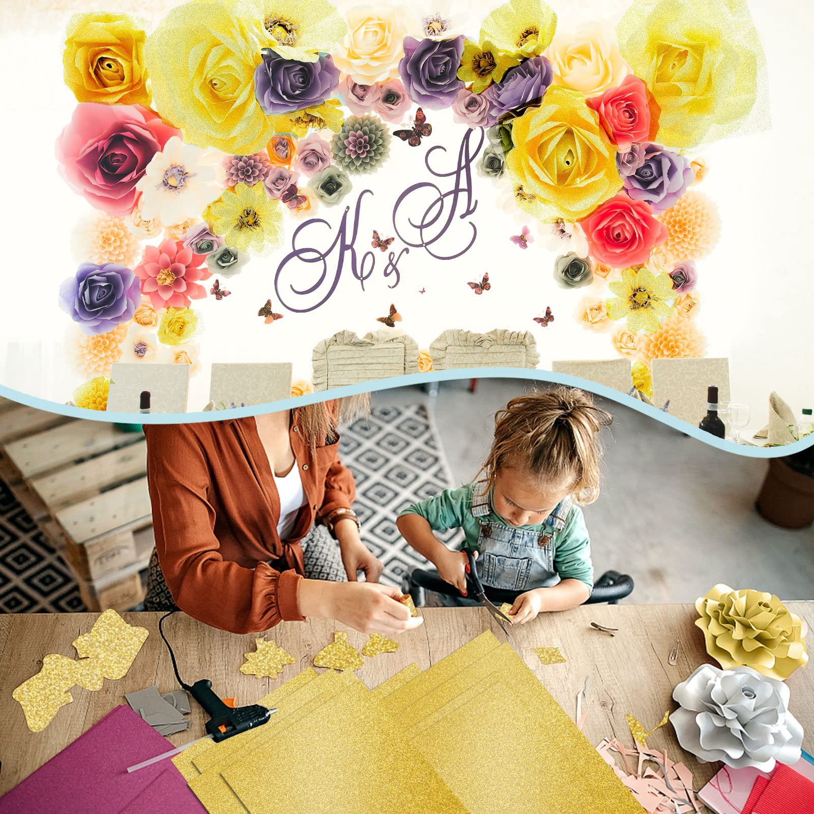 100 Sheets Double-sided Glitter Cardstock 8.5 X 11  100lb No-shed Shimmer Paper Bulk For Wedding Parties Invitations Birthday Diy Craft Projects Anniversary