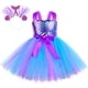 thumbnail image 3 of Vestido de princesa con tutú de sirena para niñas, elegante vestido de tul para fiesta de cumpleaños, vestido de baile, disfraz de carnaval y Halloween para niños, 3 of 5
