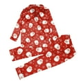 thumbnail image 5 of WOYY Family Pajamas Silk Long Sleeve Sleep Shirt Pants Sleepwear Outfits Xmas Jammies, 5 of 5