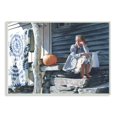 thumbnail image 5 of Stupell Industries Girl in Plaid Dress on Porch Geometric Quilt Design by Heide Presse, 5 of 5