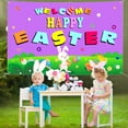 thumbnail image 4 of Easter Photo Backdrop with Bunny and Eggs, Easter Party Decorations Indoor Outdoor, Spring Theme Photography Background for Kids Family Photo Booth Props, 4 of 5