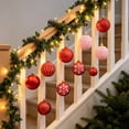 thumbnail image 4 of 16-Piece Red Christmas Ball Ornaments Christmas Tree Decorations Shatterproof Plastic Hanging Holiday Ornaments for Wreath, Window, Home Decor, 4 of 6