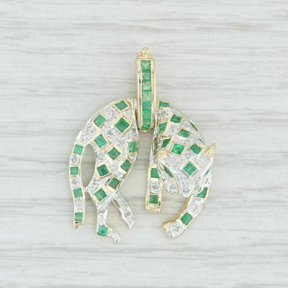 Ahansh Jewels Panther Pendant Necklace, Unique Gift, Sterling Silver, Wildlife Jewelry, 14K Yellow Gold Finish Silver