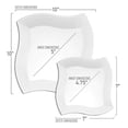 thumbnail image 6 of Smarty 7" White Square Wave Disposable Plastic Salad Plates 120ct, 6 of 7