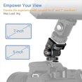 thumbnail image 3 of DSLR Camera Clamp Adjustable Monitor Mount w Cold Shoe 1/4 Screw, 3 of 8