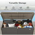 thumbnail image 6 of Domi Outdoor 200 Gallon Resin Deck Box, Waterproof and UV-Resistant, Large Outdoor Lockable Storage Bin for Patio Cushions, Pool Supplies, Garden Tools, and Delivery Storage, 6 of 8