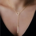 thumbnail image 2 of Necklaces & Pendants Womens Chic Y Shaped Circle Lariat Chain Jewelry Necklace, 2 of 2
