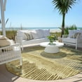 thumbnail image 6 of Addison Rugs Chantille Indoor/Outdoor Transitional Stripes Gold Washable Round Rug, 8' x 8', 6 of 6