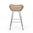 thumbnail image 5 of Baylor Outdoor Wicker Barstools with Cushions, Set of 4, Light Brown and Beige, 5 of 9