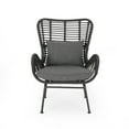 thumbnail image 6 of Crystal Outdoor Wicker Club Chairs with Cushions (Set of 2), Gray and Dark Gray, 6 of 10