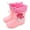 Pink, variant on Aihuaihua Girls Rain Boots Non Lightweight Comfortable Elastic Top School Shoes For Kids With Textured Sole Design Size 2.5-3 Years