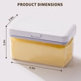 thumbnail image 6 of Ocalpur Butter Dish, Airtight Butter Keeper Container with Magnetic Cutter, BPA-free, for Countertop and Refrigerator Door Shelf, White, 6 of 8