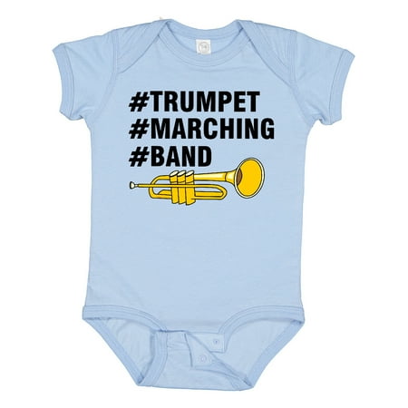 

Inktastic #Trumpet #Marching #Band Hashtag Text Gift Baby Boy or Baby Girl Bodysuit