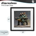 thumbnail image 4 of Stupell Industries Cottage Prehistoric Ankylosaurus Portrait Black Framed Print Under Glass, 13 x 13, by Wumples, 4 of 8