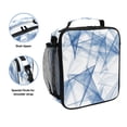 thumbnail image 2 of Square Lunch Bag 10.5*3.5*9.5 Inches Cooler Bag Lunch Bag Insulation Portable Durable Fashion Blue Cartoon Triangle, 2 of 6