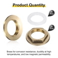 thumbnail image 3 of 4 Pack Brass Lock Nuts Pipe Fitting, G3/8" Female Hex Locknut with Washer, 3 of 6