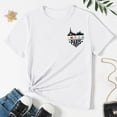 thumbnail image 4 of WEIYLL T-Shirts pour Fille Manches Courtes Été Col Rond Ville Hauts Imprimés Doux pour Sortir Quotidiennement pour 10-11 Ans, 4 of 6