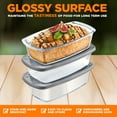 thumbnail image 4 of NutriChef 3 Sets Loaf Pan 62.07oz Stackable Premium Glass Meal-prep Food Container W/ Locking Lid, 4 of 7