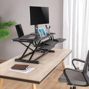 Stand Steady FlexPro Hero Standing Desk Converter - 37 Sit to Stand Desk with Keyboard Tray