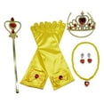 thumbnail image 2 of de accesorios para niñas, vestido de princesa, cetro, guantes, corona, joyería, pendiente Amarillo jinwen Disfraz de juego de simulación, 2 of 8