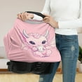thumbnail image 6 of Renewold Dragon Bubble Tea Pink Stretchy Baby Car Seat Covers Carseat Canopy, Baby Breastfeeding Stroller High Chair Shopping Cart Cover, 6 of 7