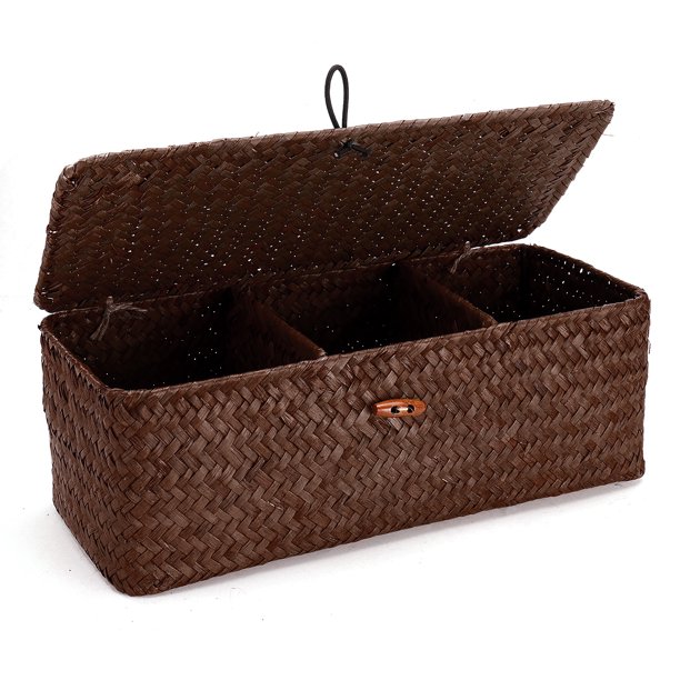 Woven Water Hyacinth Tank Basket, Natural 3 Colors Optional Walmart