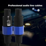 2Pcs 15M Professional Audio Line Cable Engineering Audio Connector Cable Four Core Plug Speaker Cable Black
