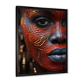 thumbnail image 5 of Designart "Tattooed Masai Woman Of Africa" African Tribal Picture Framed Wall Art Living Room, 5 of 5
