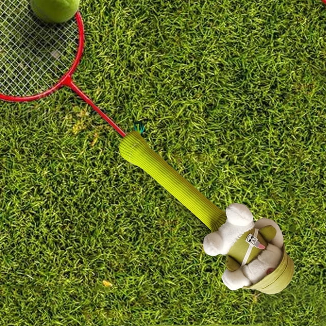 DYNWAVECA Badminton Racket Handle Cover, Tennis Racquet Grip Protector, Sweat Absorption Knitting Tennis Racket Grip, Racket Grip Cover Green