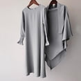 thumbnail image 7 of Girls Muslim Long Sleeve Dress Ramadan Abaya with Hijab Prayer Clothes Kaftan Dress Robe Size 3-12 Years, 7 of 7