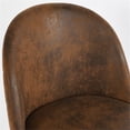 thumbnail image 6 of Homycasa Brown Suede Upholstered Kitchen Chairs-Comfortable Seat, 6 of 16